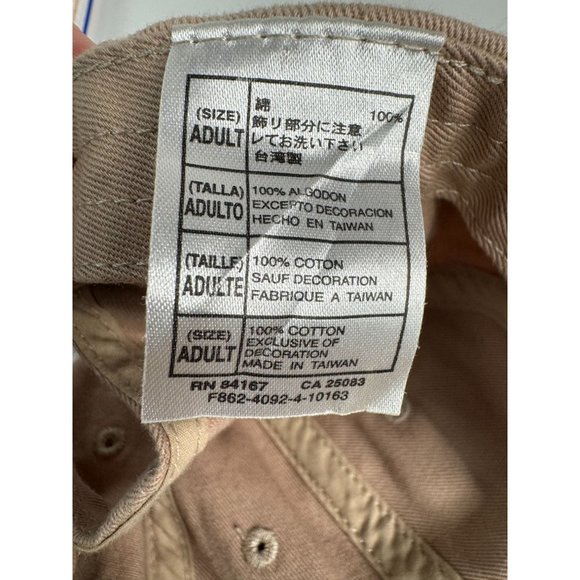 Disney Parks Embroidered Mickey Mouse Blue Icon Hat Cap Khaki Beige Adjustable - Picture 7 of 16